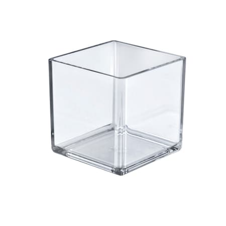 Azar Displays 5" Deluxe Clear Acrylic Cube Bin, PK4 556305